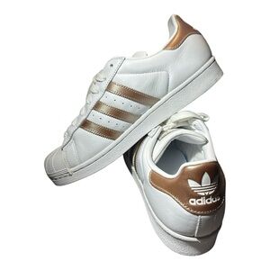 adidas White and Gold Sneakers